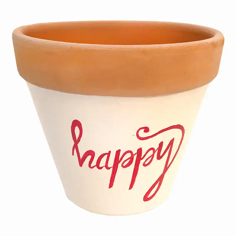 گلدان سفالی مدل happy کد 3