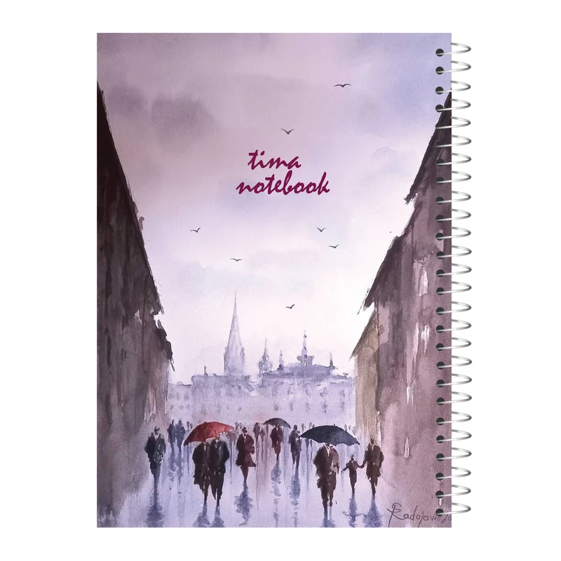 دفتر مشق 100 برگ تیما مدل باران