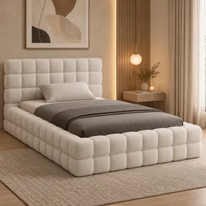 تخت خواب ملامینه یک نفره مدل حلما سایز 120×200 سانتی‌متر