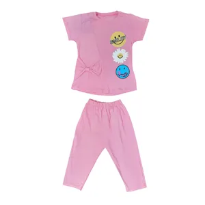 ست تی شرت و شلوارک دخترانه مدل 002 کد Z033