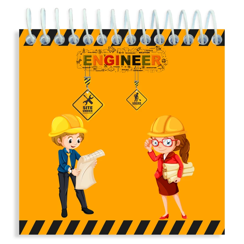  دفترچه یادداشت 60 برگ مدل بچه مهندس کد D222