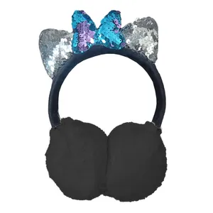 گوش گیر زمستانی دخترانه مدل پولک دار کد 60510