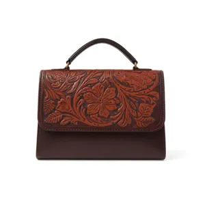 کیف دستی دست دوز زنانه مدل قلمزنی