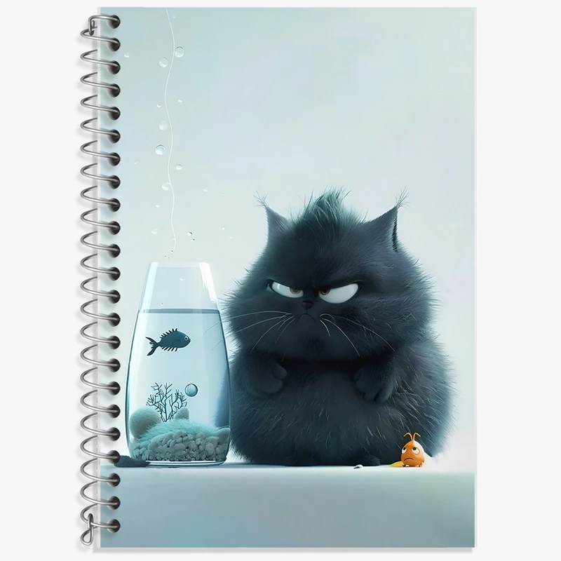 دفتر نت موسیقی 50 برگ خندالو طرح گربه بامزه کد F6418