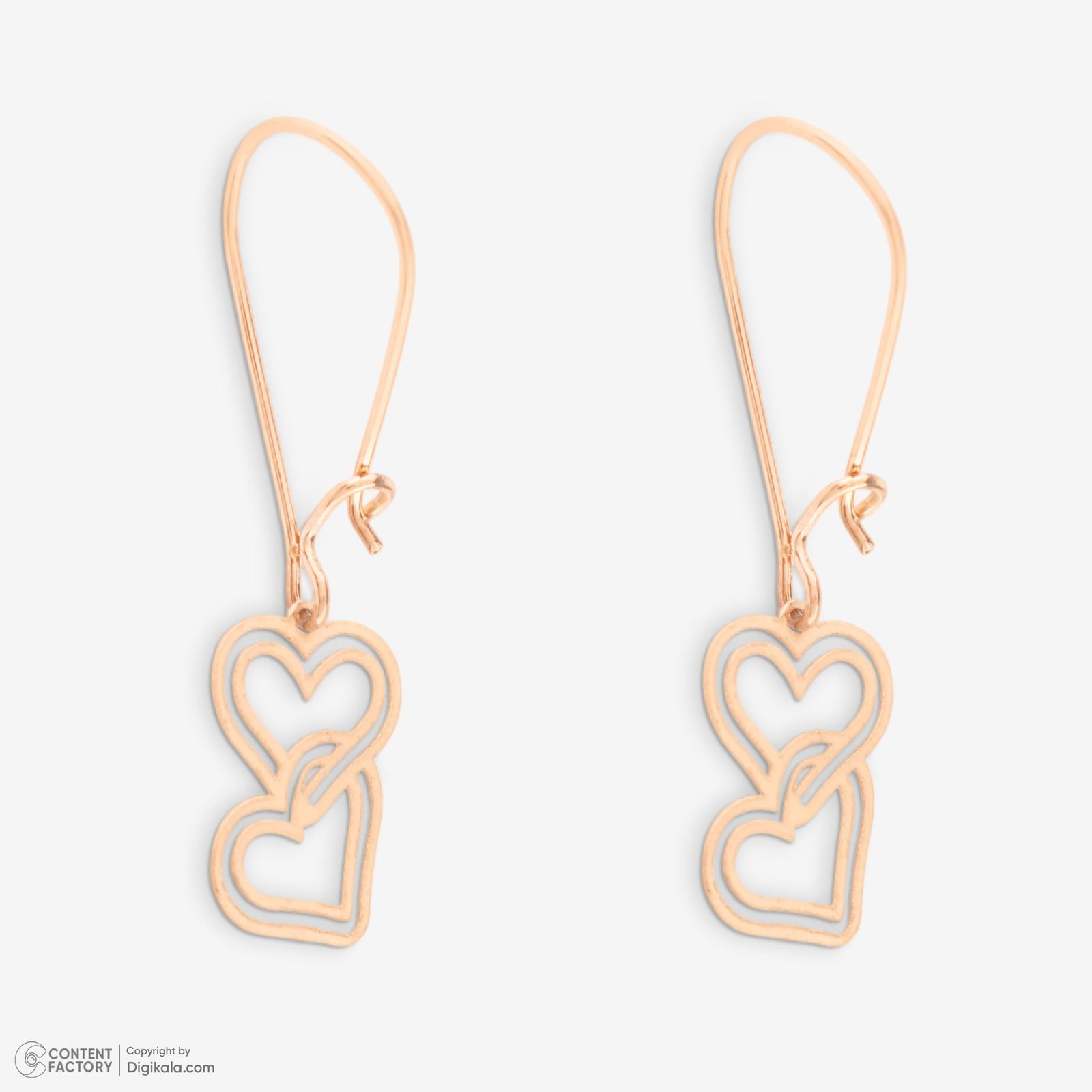 نیم ست طلا 18 عیار زنانه حافا گلد مدل قلب کد nim06 -  - 7