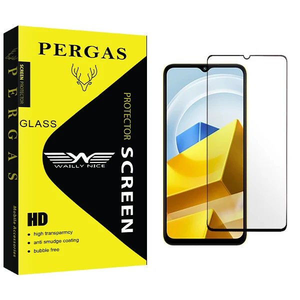 محافظ صفحه نمایش شیشه ای وایلی نایس مدل Pergas مناسب برای گوشی موبایل شیائومی Poco M5
