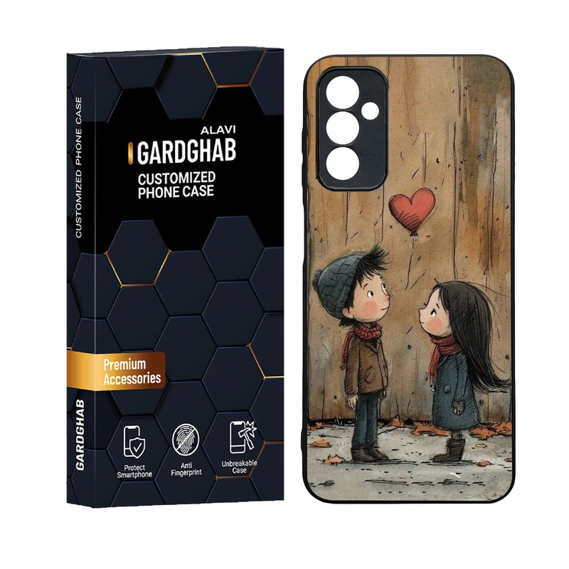 کاور گارد قاب علوی دورژله ای پشت گلس مدل فانتزی مناسب برای گوشی موبایل سامسونگ Galaxy F13