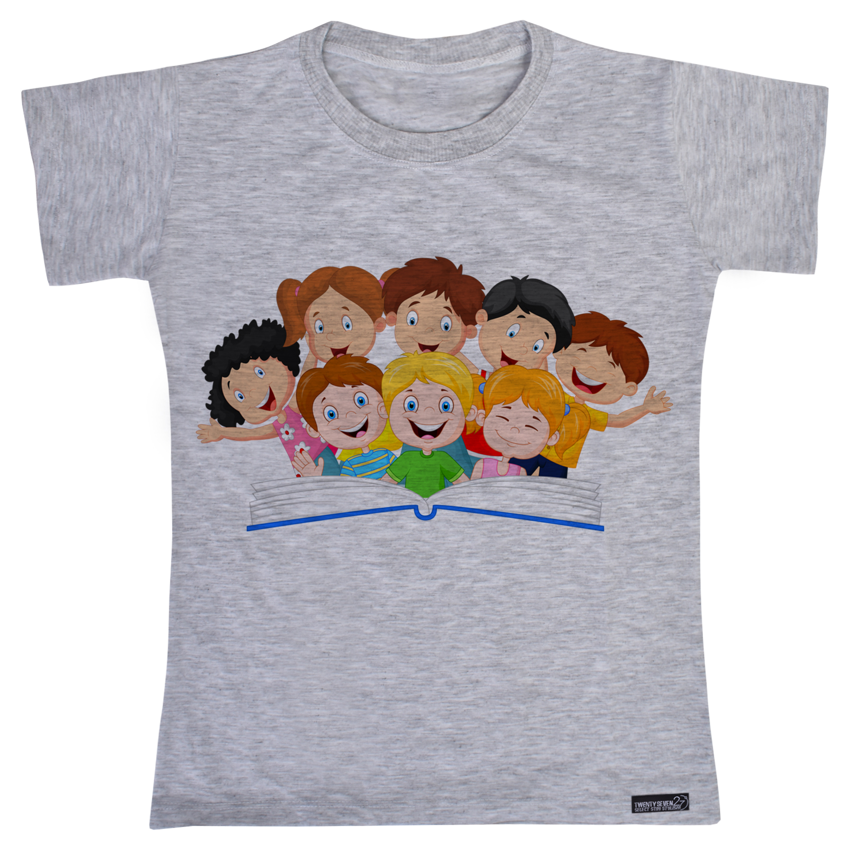 تی شرت آستین کوتاه دخترانه 27 مدل Children Book Reading کد MH798