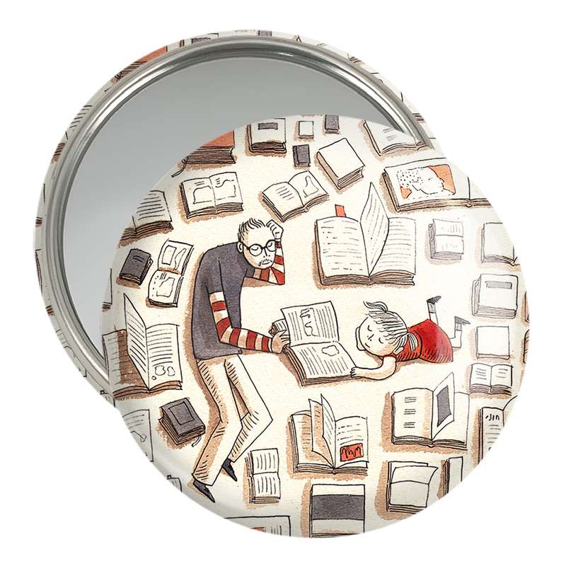 آینه جیبی خندالو مدل کتاب کد 25866 آینه جیبی خندالو مدل کتاب کد 25866