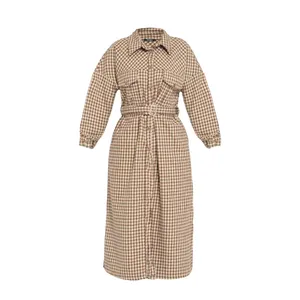 پالتو زنانه بنیس مدل افشان رنگ نسکافه ای