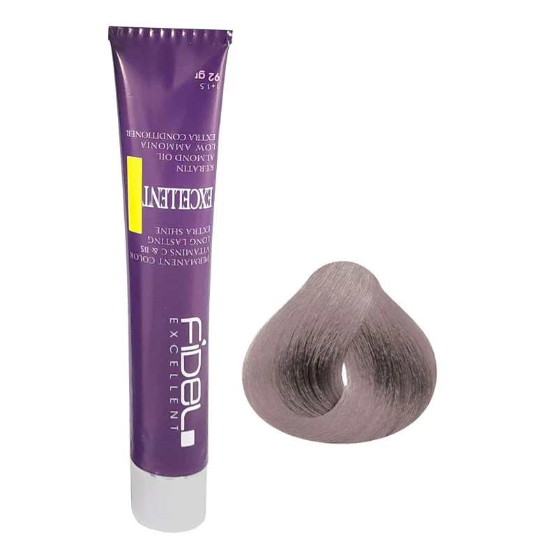 رنگ مو فیدل اکسلنت شماره 9/1 حجم 100 میلی‌لیتر رنگ بلوند دودی خیلی روشن