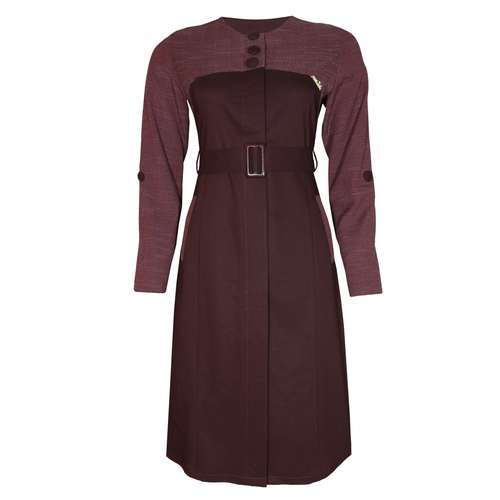 مانتو زنانه مدل یلدا رنگ عنابی