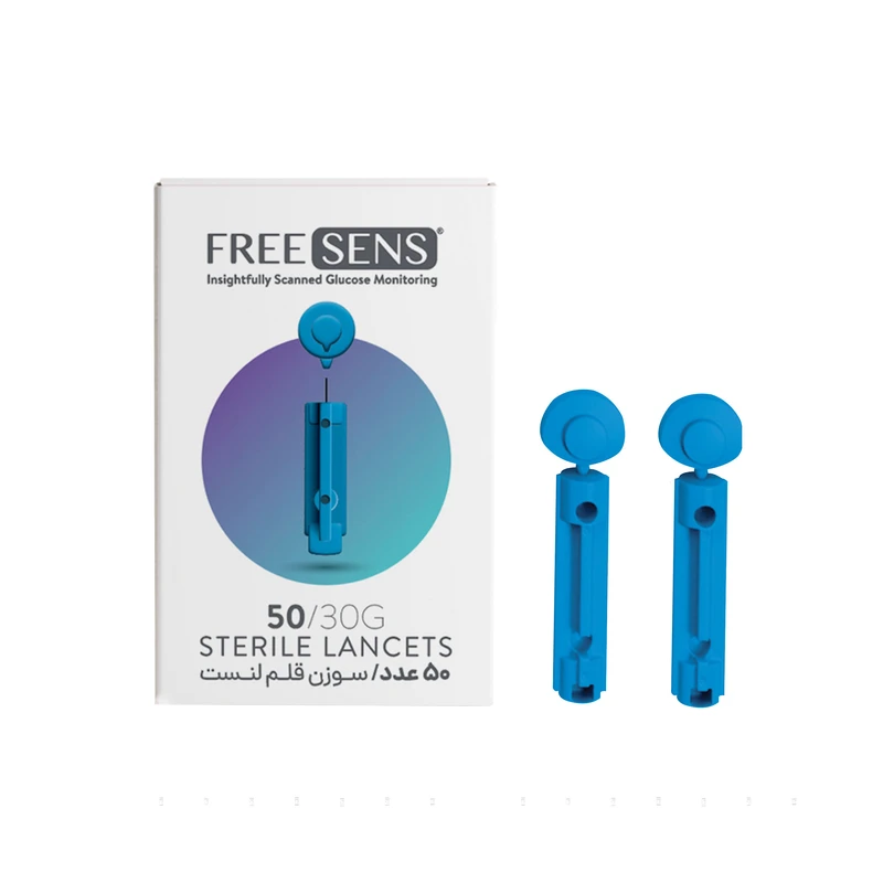 عکس شماره 2 : سوزن تست قند خون فریسنس مدل 30g بسته 50 عددی