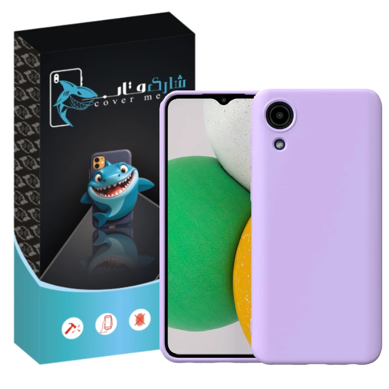 کاور شارک قاب مدل سیلیکونی مناسب برای گوشی موبایل سامسونگ Galaxy A03 core
