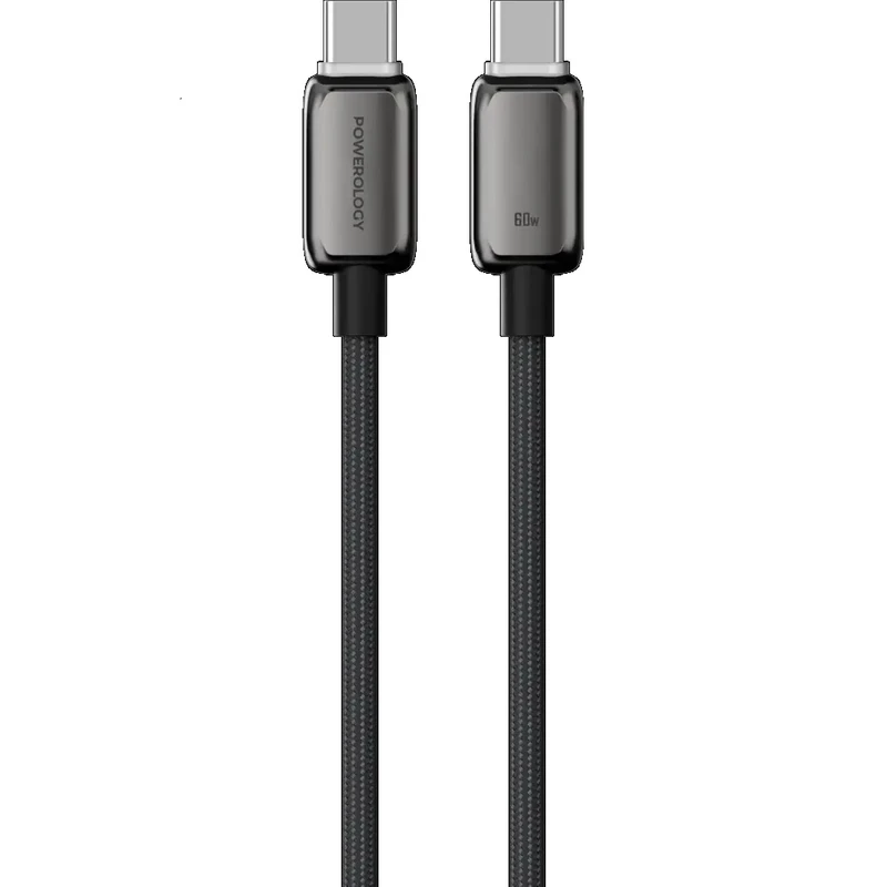 کابل USB-C پاورولوجی مدل PWDC60DGY طول 1 متر
