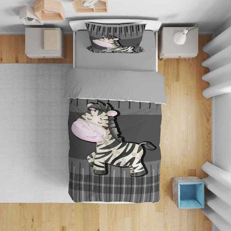 سرویس روتختی نوپه هوم مدل گورخر کوچولو T5970 تک نفره 5 تکه