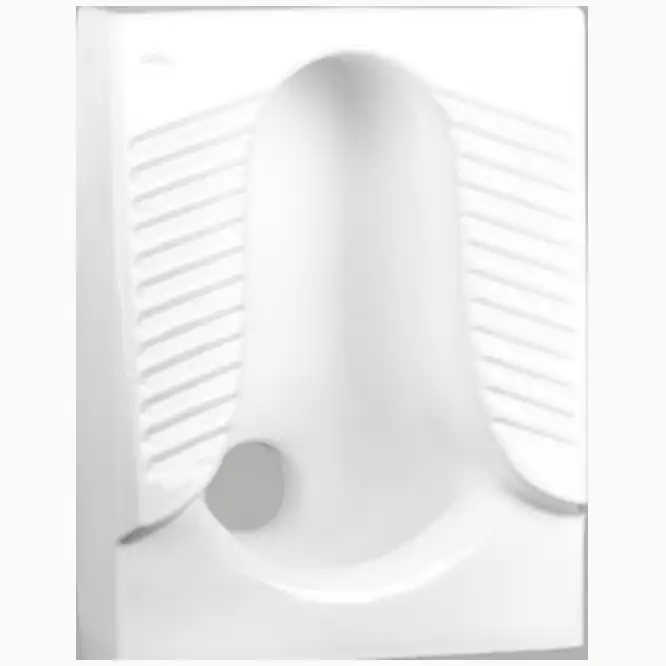 توالت زمینی چینی اطلس مدل ریم لس طرحی خطی گود