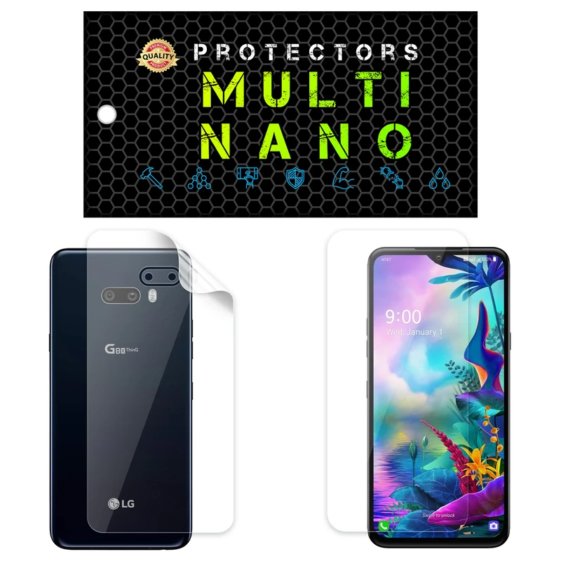 محافظ صفحه نمایش مولتی نانو مدل X-SFT مناسب برای گوشی موبایل ال جی G8X ThinQ به همراه محافظ پشت