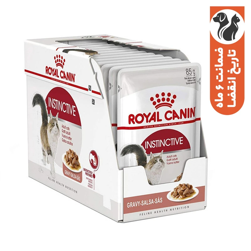 غذای پوچ گربه رویال کنین مدل اینستسو گروی وزن 85 گرم بسته 12 عددی