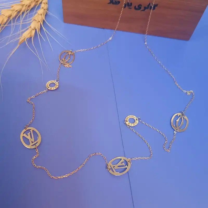 گردنبند طلا 18 عیار زنانه گالری یارطلا مدل رولباسی کد GLR11