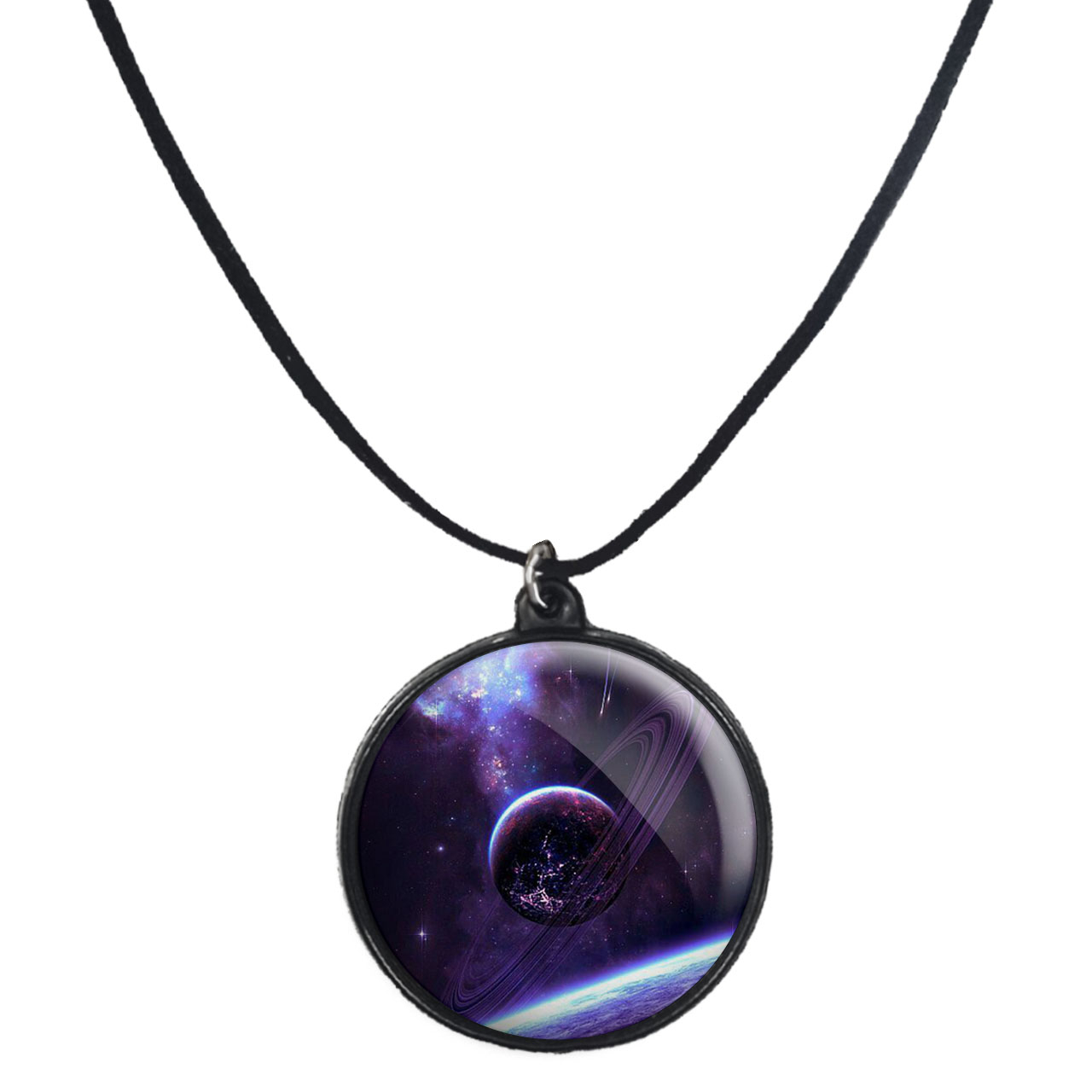 گردنبند پرمانه طرح سیاره ها کد pmb.25102 مدل دو طرفه