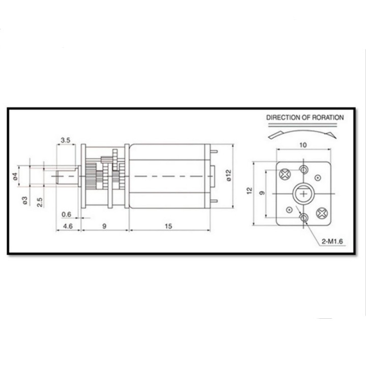 موتور گجت مدل ZGA12 1000RPM