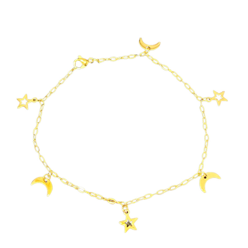 پابند زنانه مدل ستاره و ماه کد 30