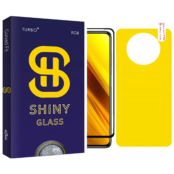 محافظ صفحه نمایش و پشت گوشی آتوچبو مدل Shiny Glass مناسب برای گوشی موبایل شیائومی Poco X3 NFC