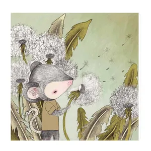 تابلو کودک و نوزاد طرح موش و قاصدک ها کد wkt188