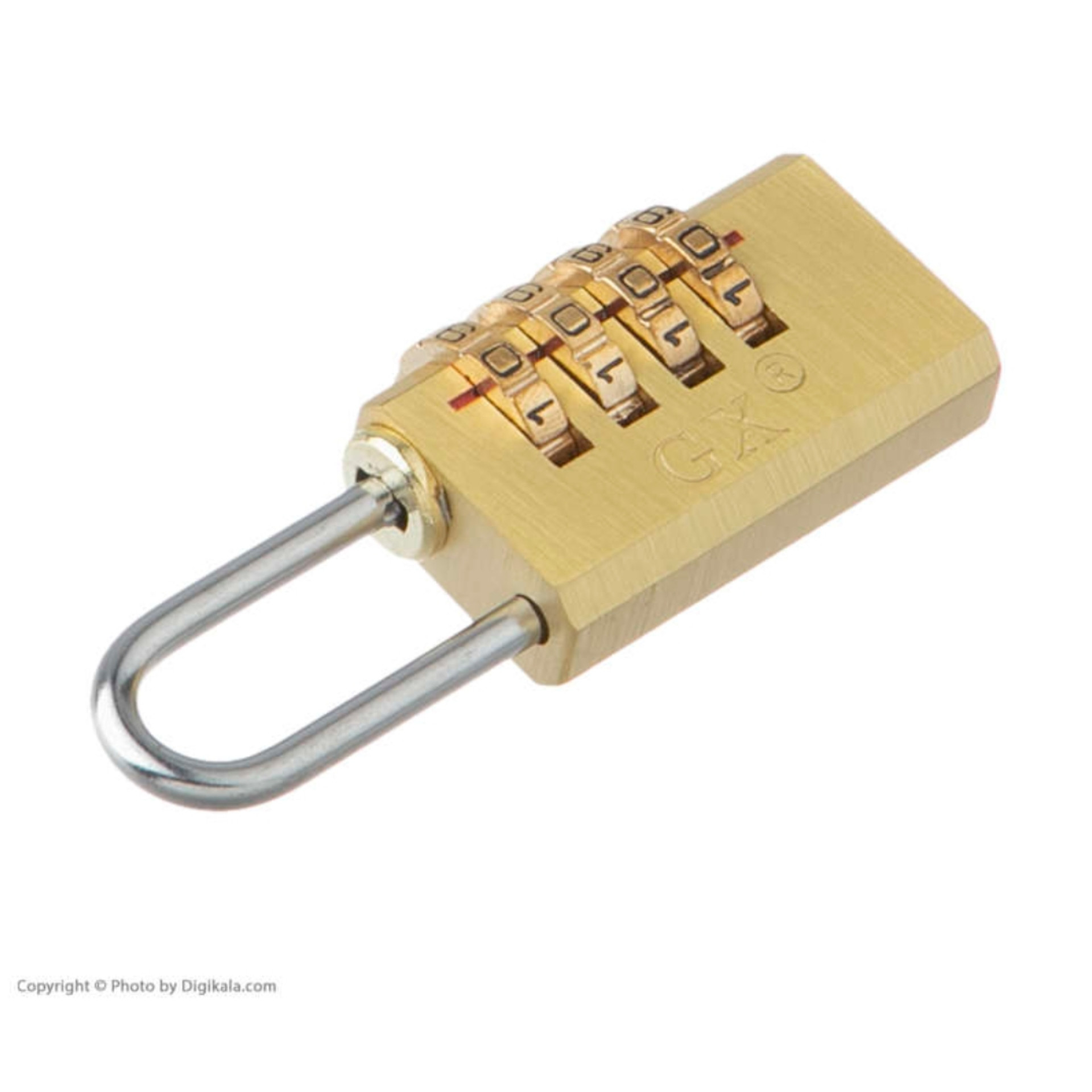 قفل آویز مدل 4 رمز برنجی