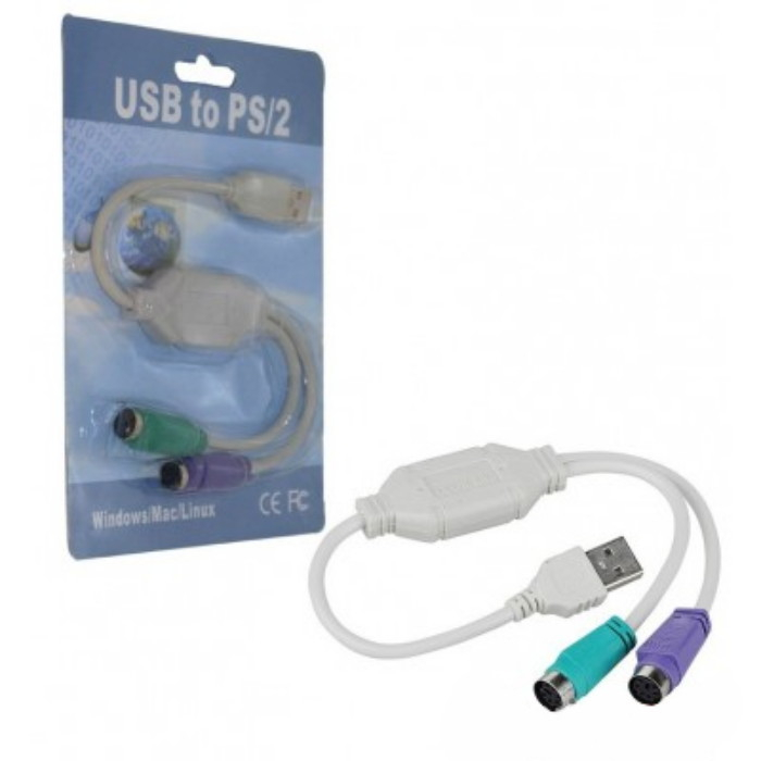 کابل تبدیل ps2 به USB مدل PS/2_PLUS  طول 0.3 متر