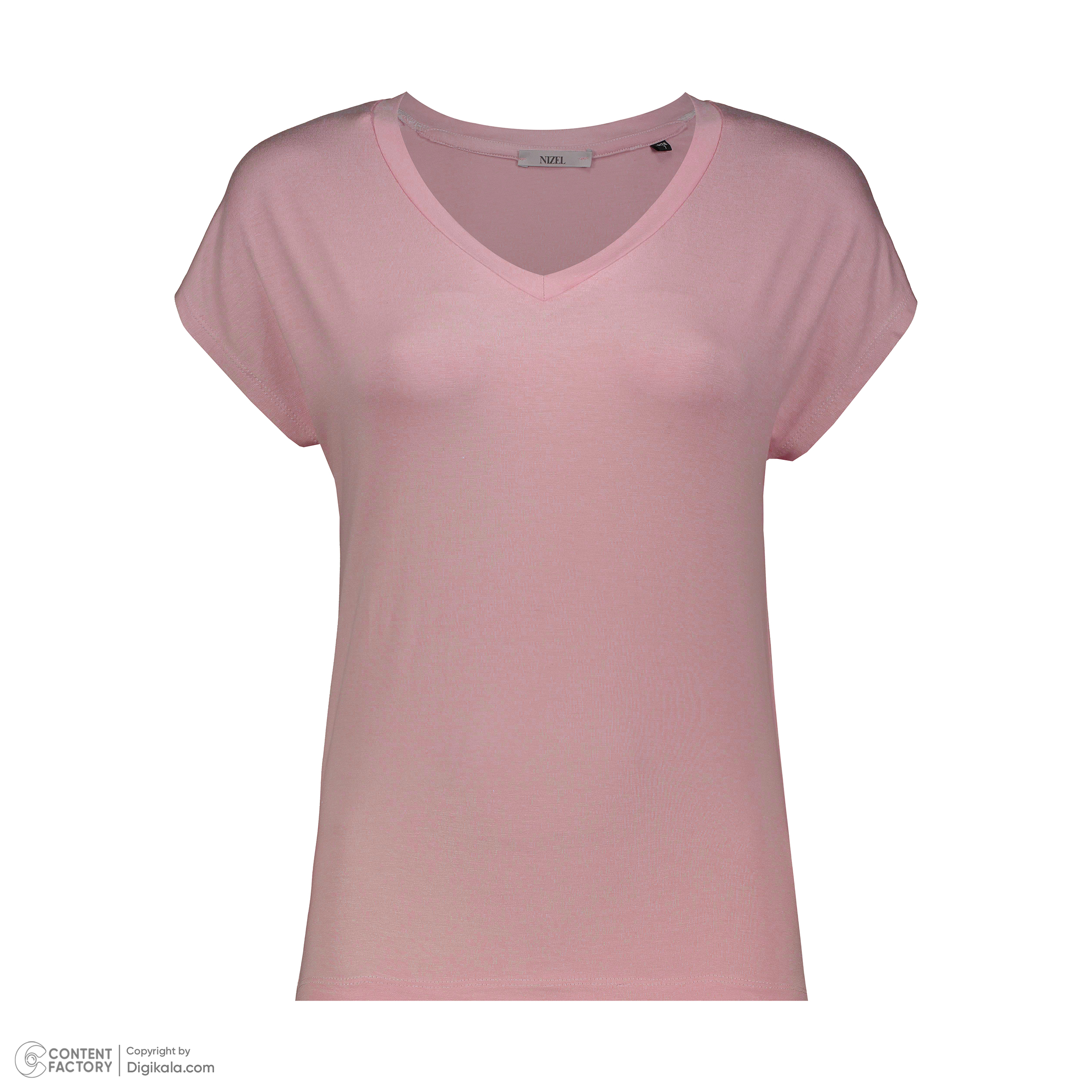 تی شرت آستین کوتاه زنانه نیزل مدل 0124-055 رنگ کالباسی -  - 3