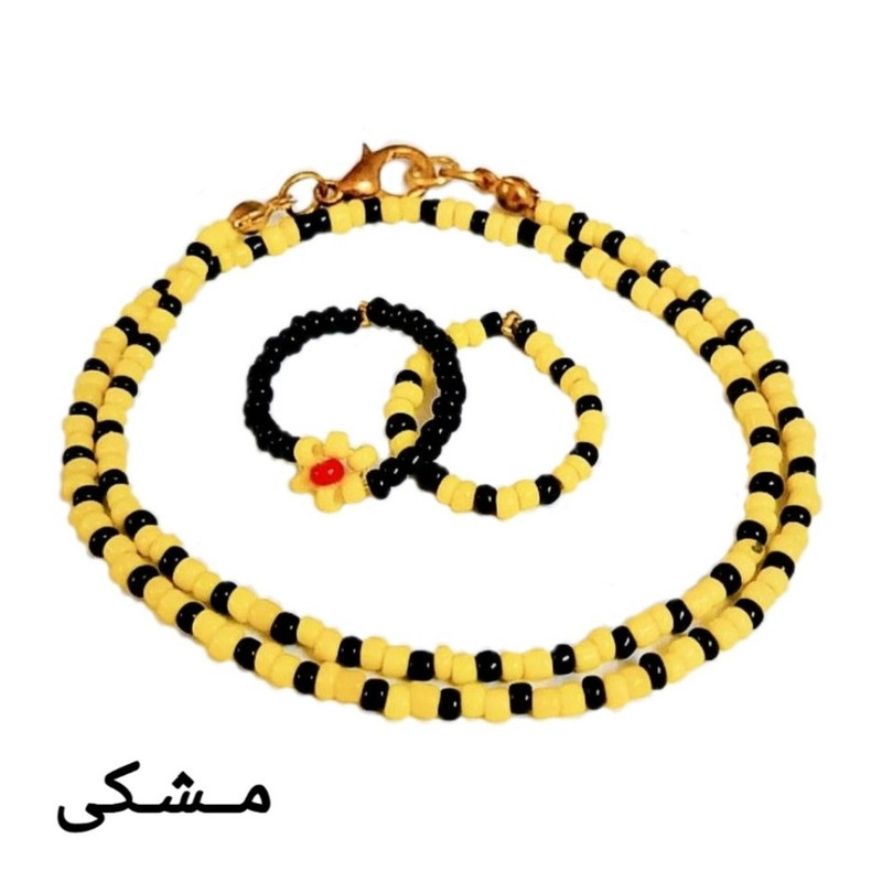 نیم ست دخترانه مدل منجوق زنبوری 02