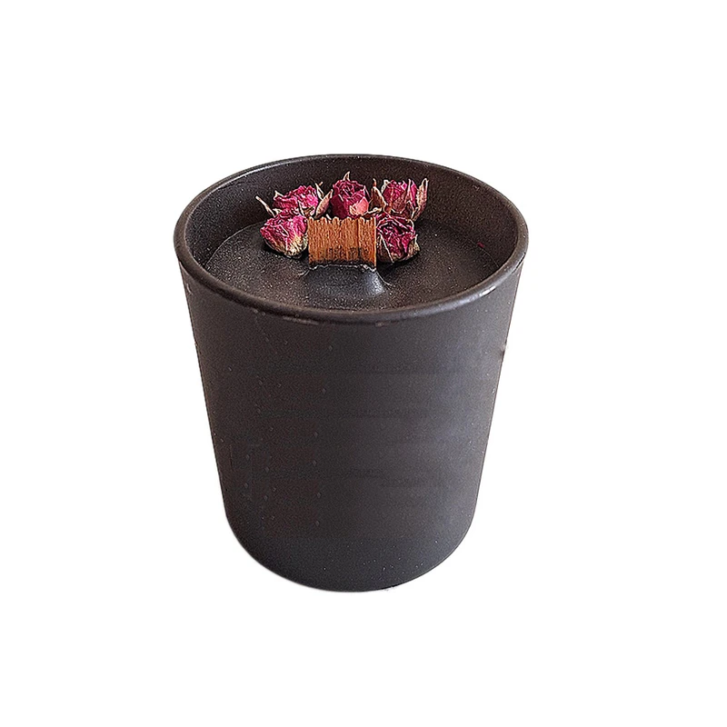 شمع لیوانی بدون‌بو مدل گل رز زمان اتمام 10 ساعت