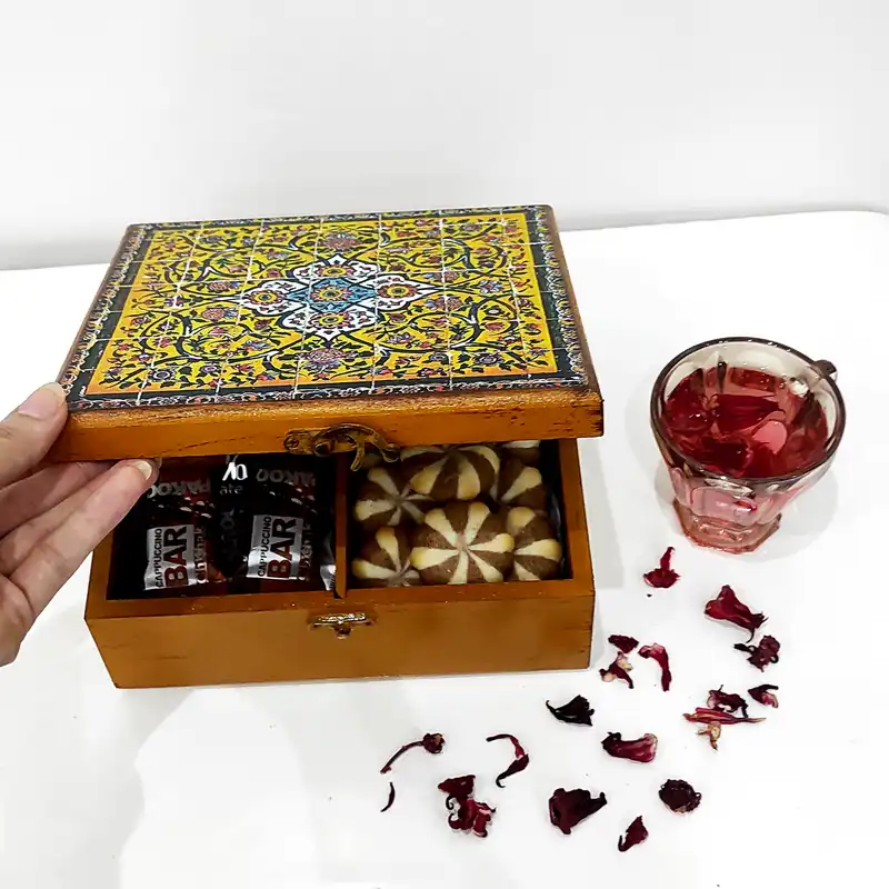 جعبه دمنوش مدل کاشی کد kh20
