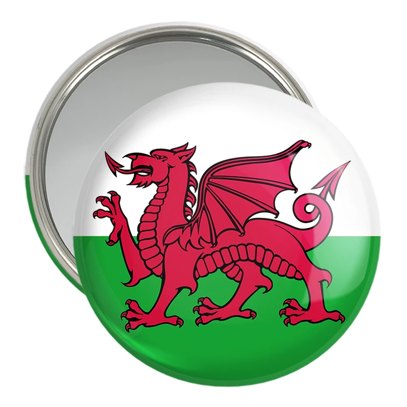 آینه جیبی خندالو مدل پرچم ولز  کد 20587