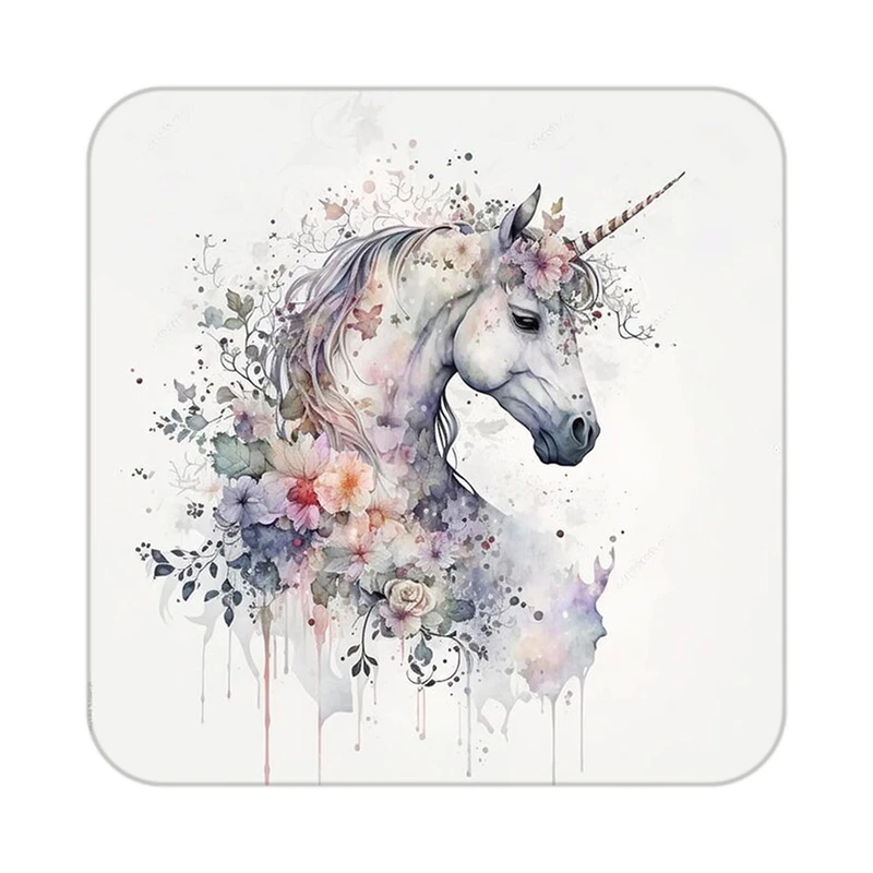 زیر لیوانی کاکتی طرح اسب تک شاخ و یونیکورن مدل mp32969