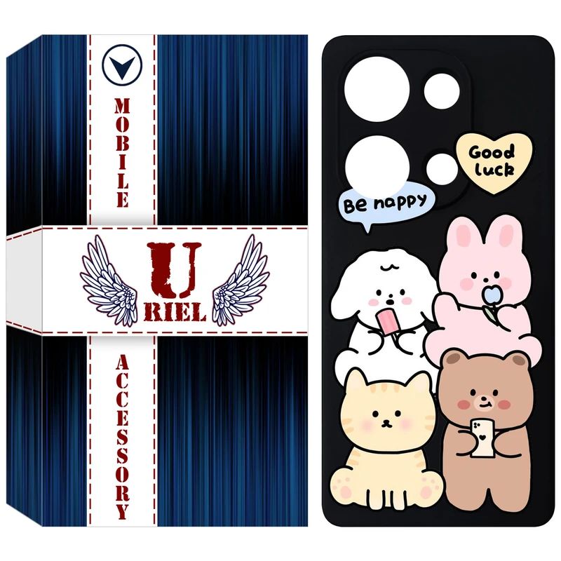 کاور یوریل مدل KSH کد 14 طرح خوشحال مناسب برای گوشی موبایل شیائومی Redmi Note 14S