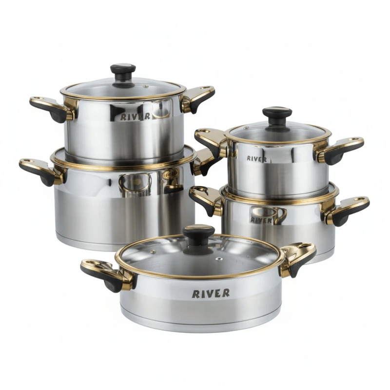 سرویس قابلمه و تابه استیل 10 پارچه ریور مدل 3303G