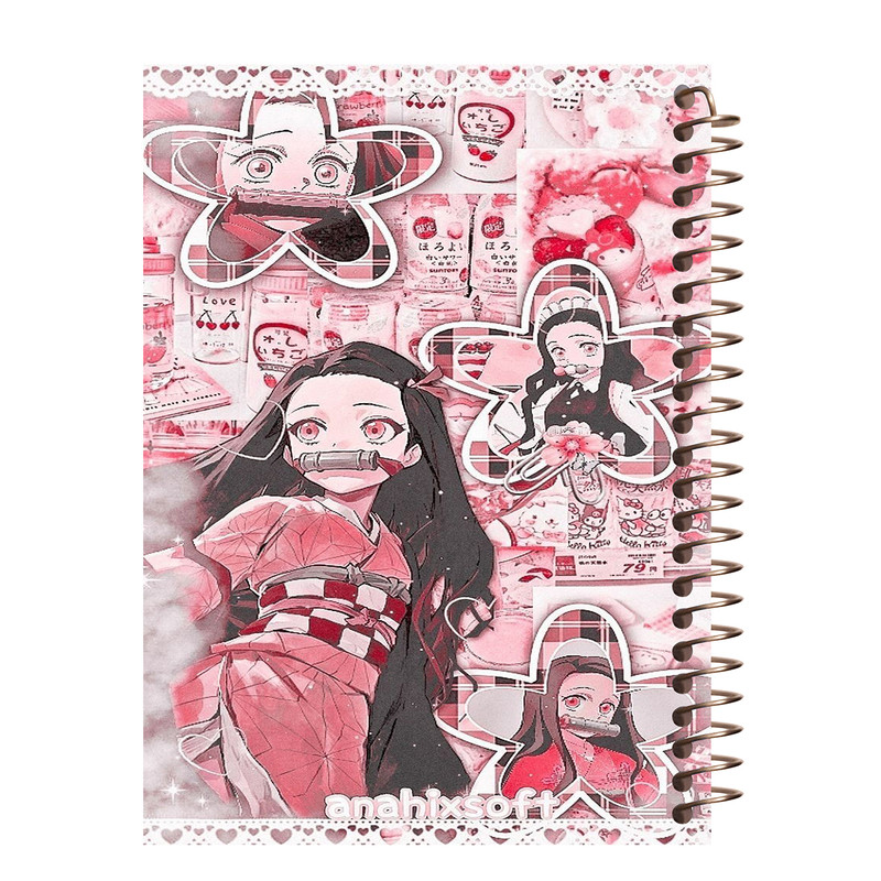 دفتر مشق 60 برگ طرح انیمه مدل نزوکو کد M295