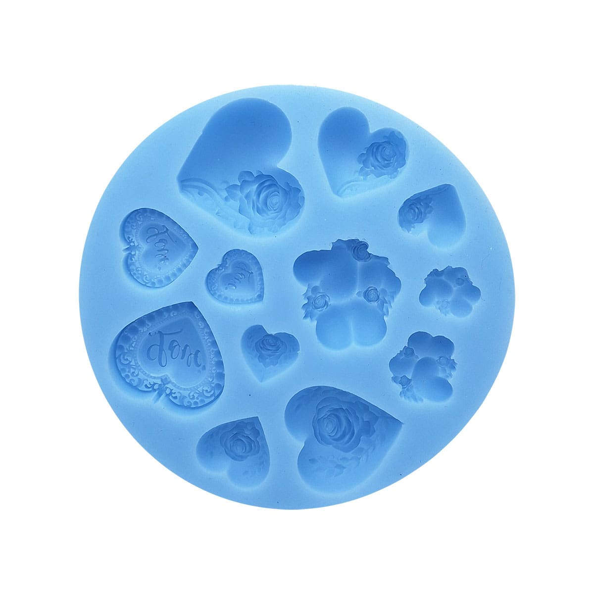 قالب شمع مدل قلب های طرح دار