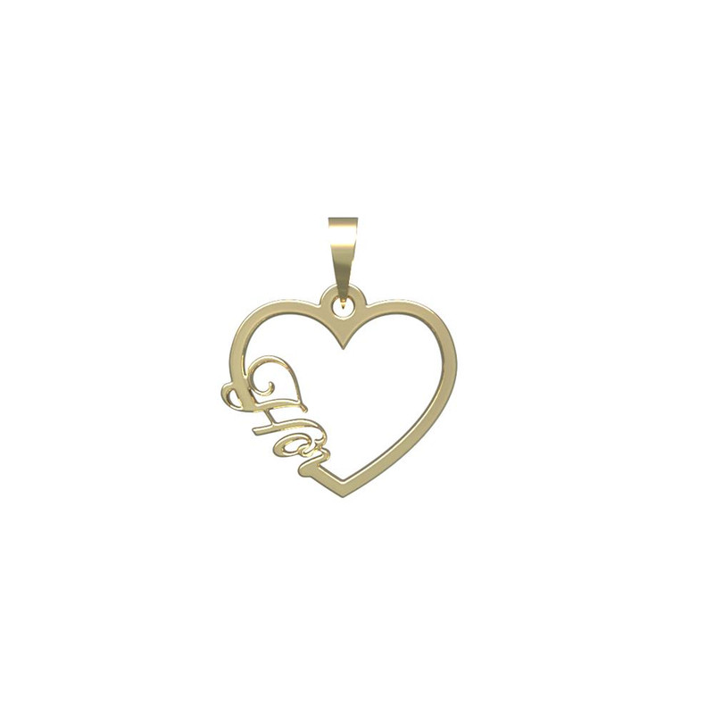 آویز گردنبند طلا 18 عیار زنانه مدوپد مدل اسم حر hor کد PB1-10005