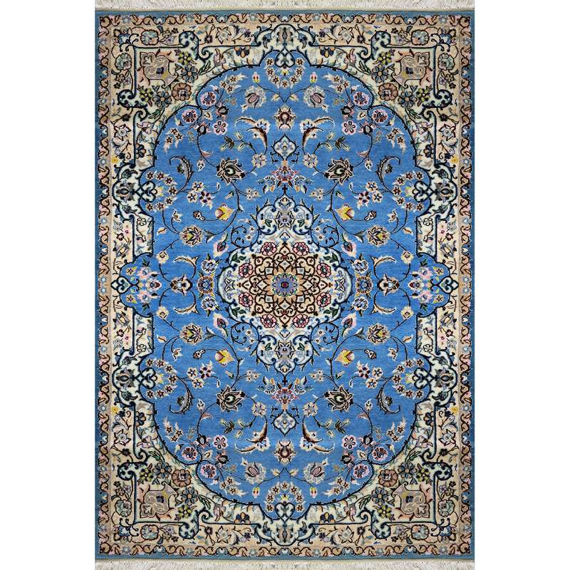 فرش دستبافت یک ونیم متری مدل نائین 9لا کد 742