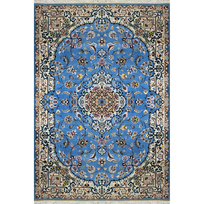 فرش دستبافت یک ونیم متری مدل نائین 9لا کد 742