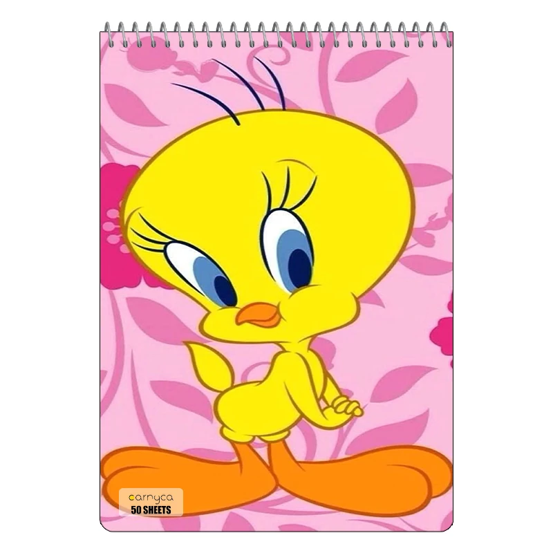 دفتر نقاشی 50 برگ سیمی کارنیکا طرح Tweety کد 57488