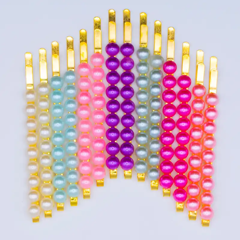 گیره مو زنانه مدل مرواریدی 09 مجموعه 10 عددی