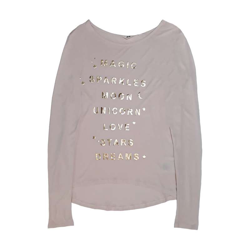 تی شرت آستین بلند دخترانه اچ اند ام مدل 1997