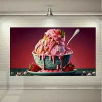 تابلو بوم طرح بستنی میوه ای مدل SDB1130