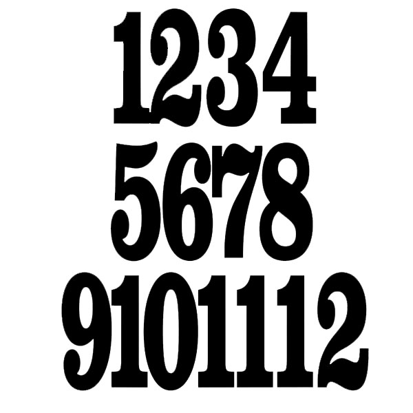 اعداد ساعت دیواری مدل B6 مجوعه 12 عددی