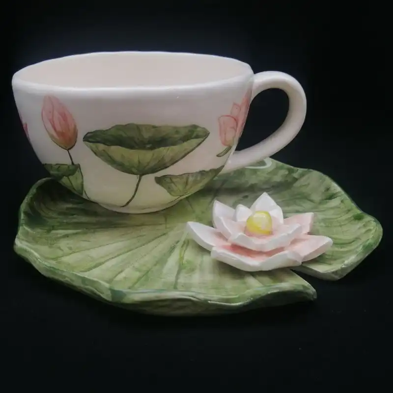 ست فنجان و نعلبکی سرامیکی هیوا مدل نیلوفر کد 10882510